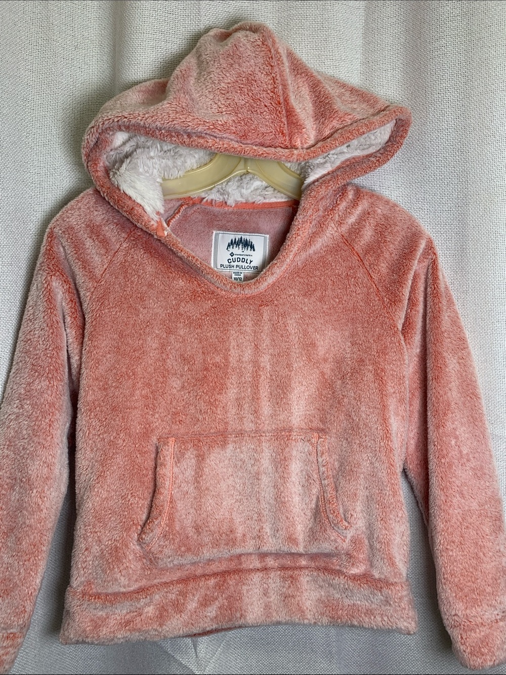 Plush Pullover Hoodie - Dusty Pink Girls Sweater